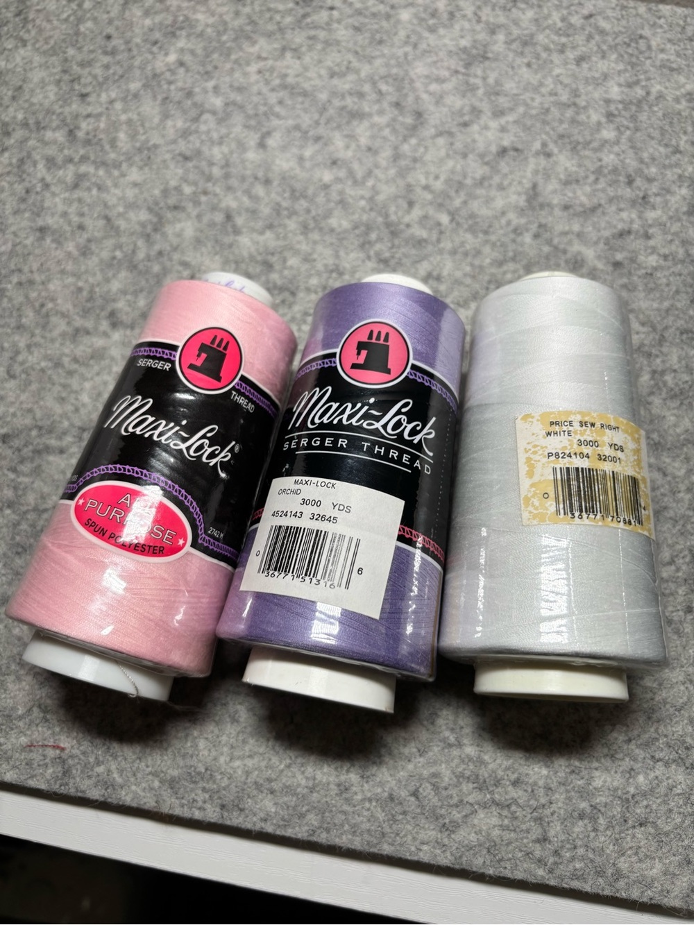 Polyester Thread Spool - Lavender, Pink, White - Picture 3 of 5